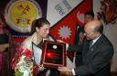 Sapana Shree accepting ANFS award